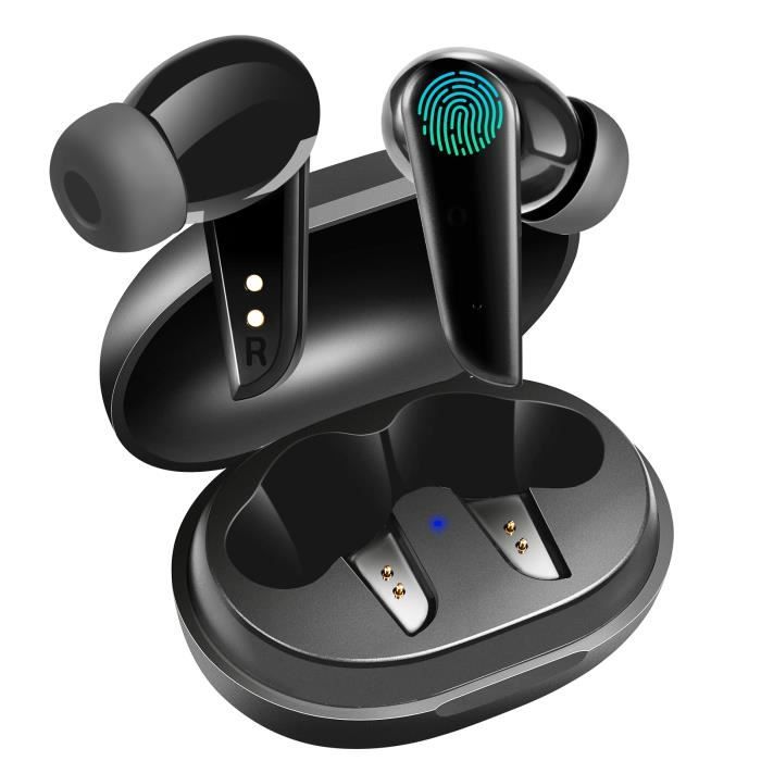 Oreillette Bluetooth V5.2, oreillette sans fil avec charge d'affichage de  la batterie, oreillette Bluetooth avec micro antibruit pour la conduite, le