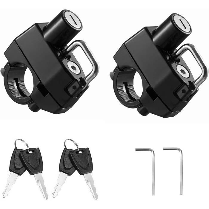 OWLMATE 2 Antivols Casque Moto Universels - Alliage Aluminium + 4 Clés & Clés Allen
