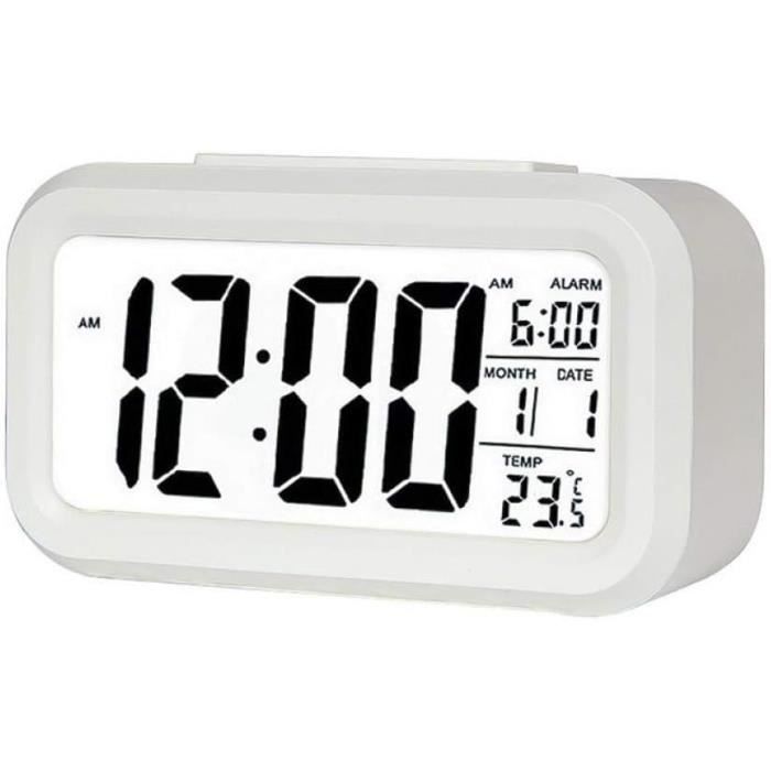 Réveil Numérique Table De Chevet - Horloge À Piles Avec Volume D