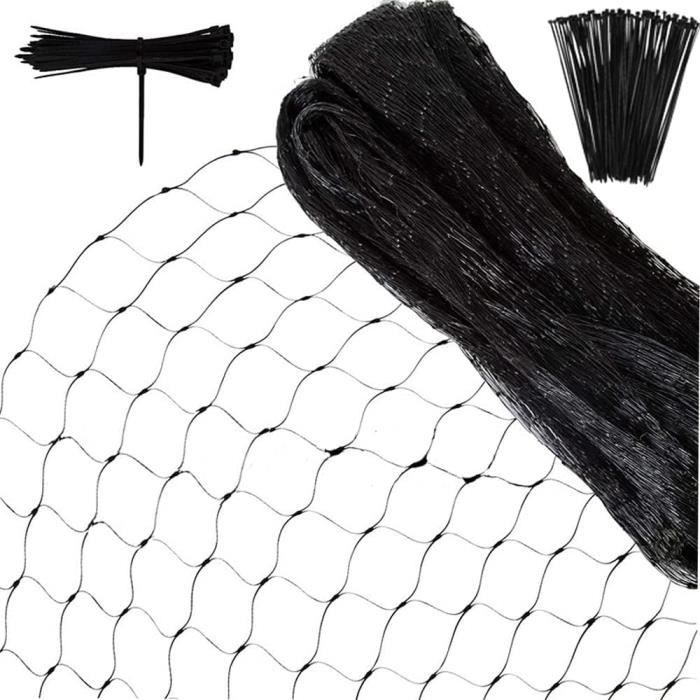 Filet Anti-oiseaux 8x8 Mètres – Maille Fine 22mm – Vert – Protection Arbres Fruitiers