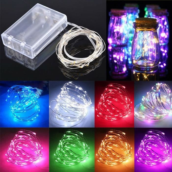40Leds 4m Micro LED À Piles Guirlande Lumineuse Argent Fil De Cuivre Noël Décor 40Leds 4m Micro LED À Piles Guirlande Lumineuse Argent Fil De Cuivre Noël Décor