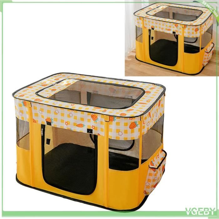 Meilleurs prix pour VGEBY Maison Chat Pliable Chambre Livraison Chaton Parc Chien pour Animaux XL 110x85x60cm / 43.3x33.5x23.6in Jaune