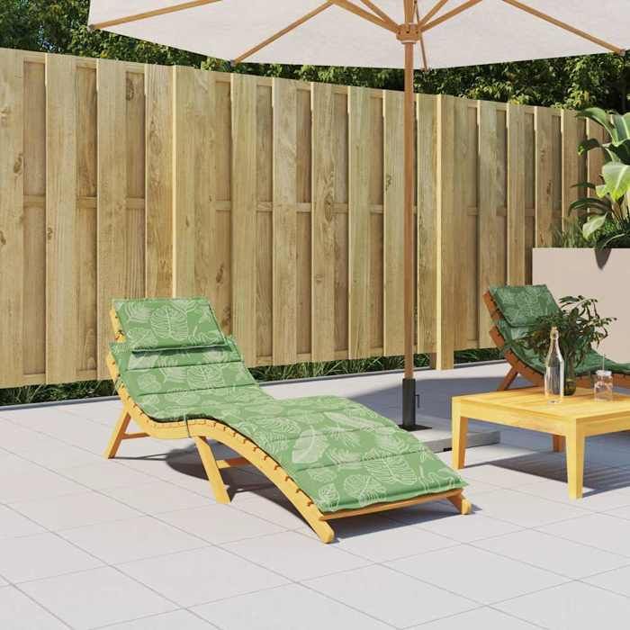 vidaXL Coussin de chaise longue motif de feuilles - vue 4