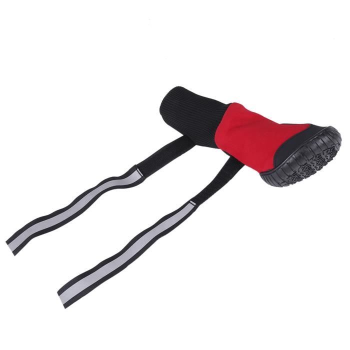 Comparer les prix de Chaussures imperméables pour chiens VVIKIZY - Rouge - Ensemble de 4 pièces - Taille L pour 155-160cm
