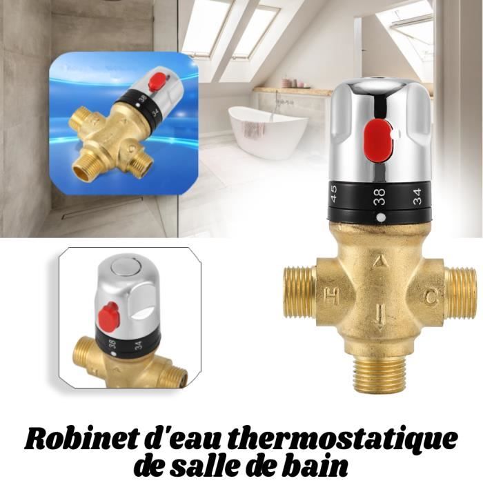 Valve Mélangeuse G1/2 Eau Chaude Froide Pour Robinet Automatique - Topincn Laiton Robuste