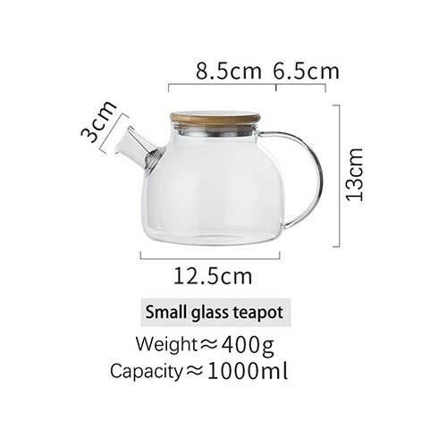 Théière En Verre Avec Filtre Vapeur Design Transparent