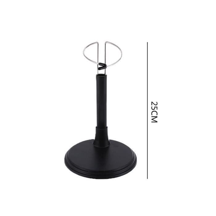 Folpus Support Réglable Pour Poupée 1/3 Et 1/4 BJD – Hauteur 25-38 Cm, Base Acier Inoxydable + Plastique, Argent