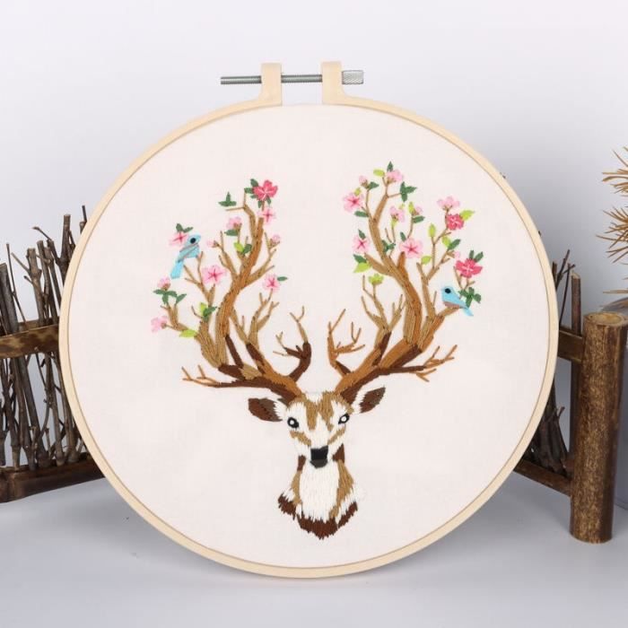 Kit Broderie Débutant Motif Tortue - Broderie Point De Croix, Fournitures Complètes, Pour Adultes Et Enfants