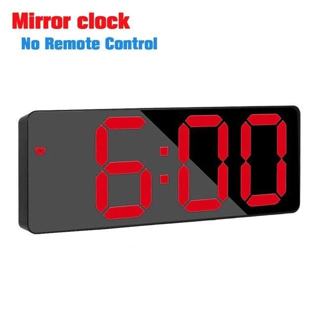 Horloge Murale Numérique LED Grand écran, Réveil Mural Rond De 12 Pouces Avec Télécommande RGB Veilleuse Température Horloges électriques Murales | Leroy Merlin
