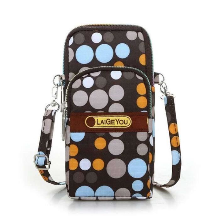 Sac Suspendu Pour Canapé Noir + Sac Pour Téléphone - Rangement Multi-compartiments Antidérapant - Polyester - 104x32.5 Cm