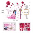 Stickers Muraux Decoration Ensemble de mariage et roses de réverbère Chambre Salon Décoration Fond-1