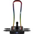 Support Casque Gaming RGB - Porte Casque Gamer Multifonction 11 Effets Lumineux - Compatible PC/PS4/Console-1