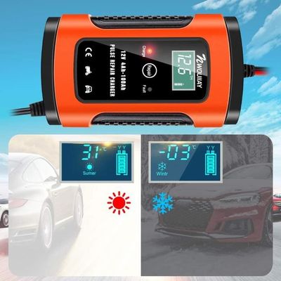 Chargeur Batterie 12V/24V NWOUIIAY 8A - Écran LCD, Modes Hiver/été | Pour Voiture, Moto, Camion (batteries Plomb)