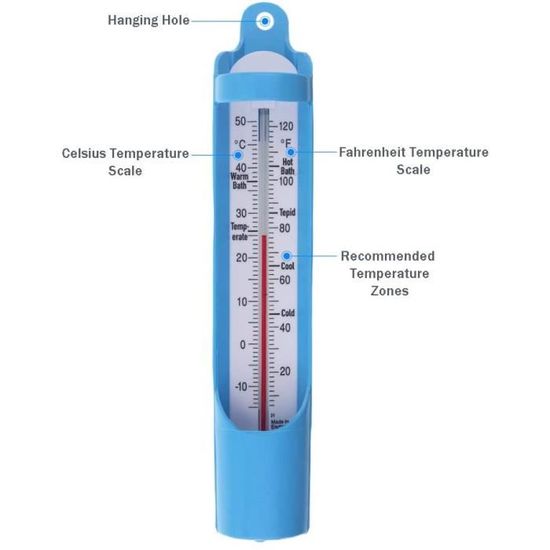 Thermomètre de bain, 230 mm – permettant de vérifier la température de  l’eau pour bébés et grands enfants
