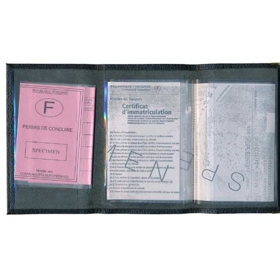 Porte-Documents Voiture Cuir - Pochette Carte Grise, Permis, Assurance | Cadeau Fête Des Mères