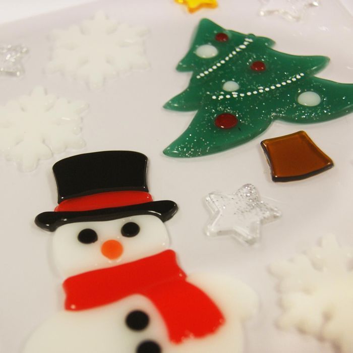 Stickers Fenêtre Noël Bonhomme De Neige & Flocons - Autocollants Réutilisables Sans Colle - 40x30 Cm - Décoration Vitre Enfant