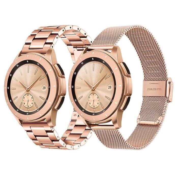 couleur B taille gear s3 classic Bracelet de montre en maille et solide en acier inoxydable 2 pieces