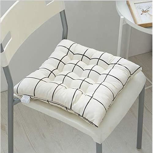 Galettes de Chaise - HAOPYOU - Lot de 6 - 40x40 cm - Déhoussable