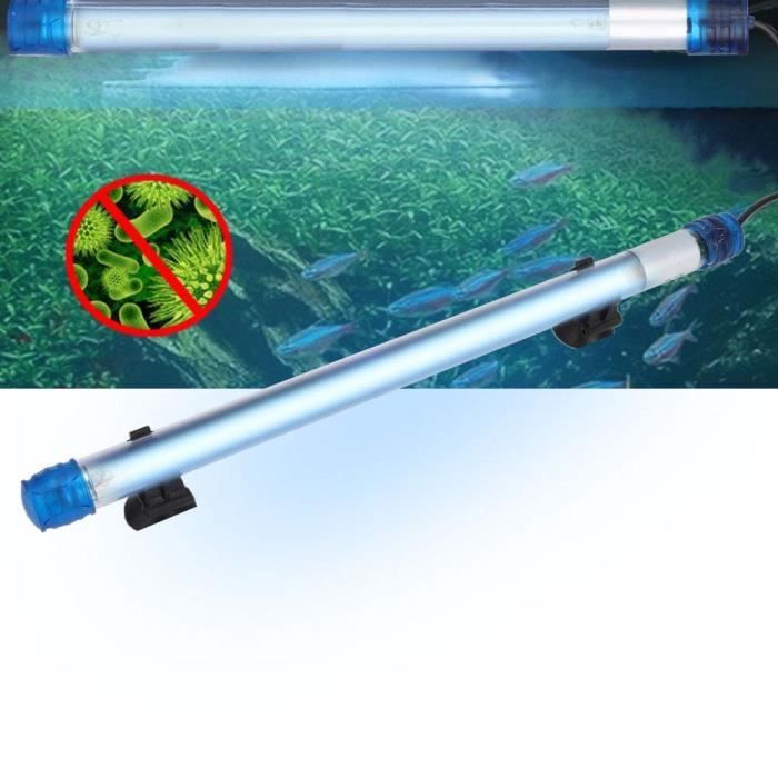 HEEPDD Lumière UV D'Aquarium, Lampe UV Submersible D'Aquarium pour Aquarium  | Purification de L'eau | Lumière Propre D'algues | Prise UE 220V (11W)