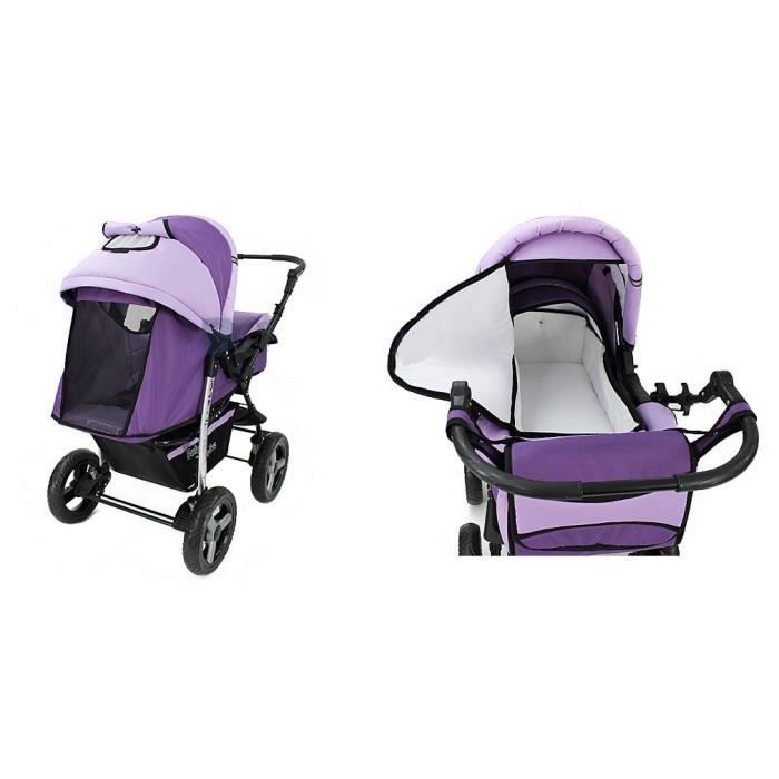 Poussette Bebe 2 en 1 Combine Nacelle Landau Accessoires Offerts Haut Chassis Absorption de Chocs Pliable Grandes Roues Alu Cdiscount Puericulture Eveil bebe