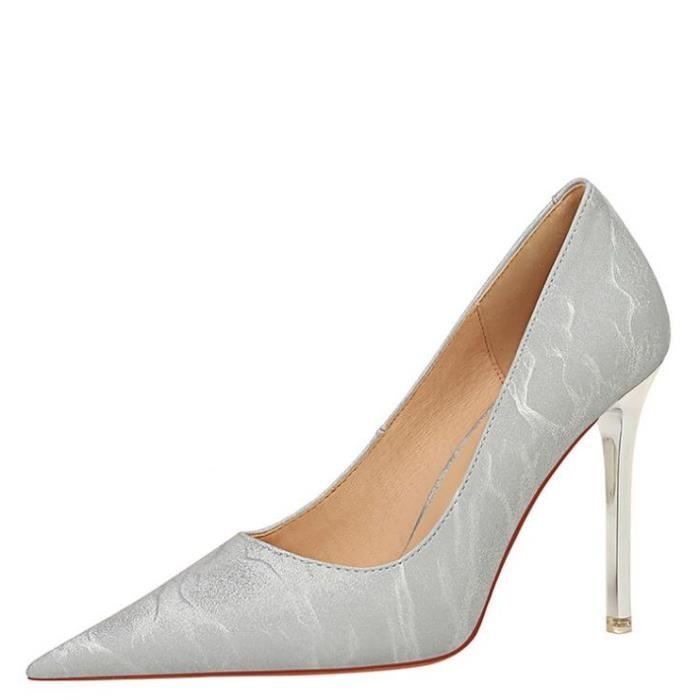 Escarpins Femme talons hauts bout pointu Stiletto Marque De Luxe Argent KJEHOME HAIKEYI Achat Vente Escarpins Femme talons hauts bout pointu Stiletto Marque De Luxe Argent KJEHOME HAIKEYI pas cher Cdi...