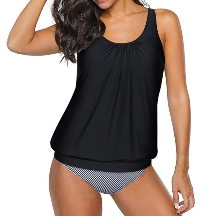 Femme Maillot de Bain Push Up Rembourr Amincissant Bikini Robe