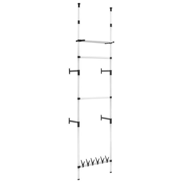 ABB Système de garde-robe télescopique barres et étagère Aluminium ...