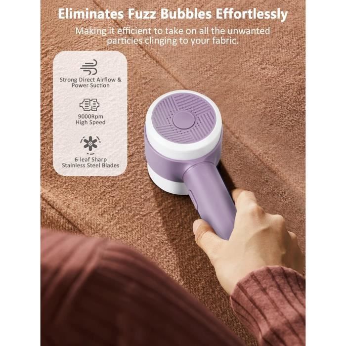 Rasoir Anti Bouloche, Rasoir Anti Peluche Puissant, Anti Bouloche Vetement de USB Rechargeable