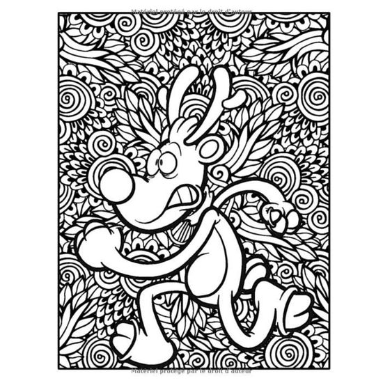 195 Livre De Coloriage Adulte Mandala Anti Stress Animaux Droles 110