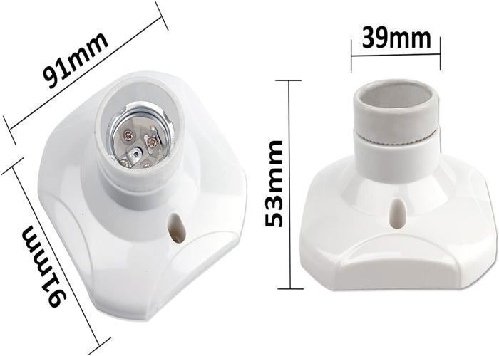 Lot De 2 Douilles à Vis E27 Pour Ampoule - Support Lampe 5A - Sans Marque