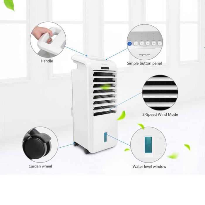 Ventilateur Rafraîchisseur D'Air 75W 8L Avec Télécommande - Cool Clima - 13