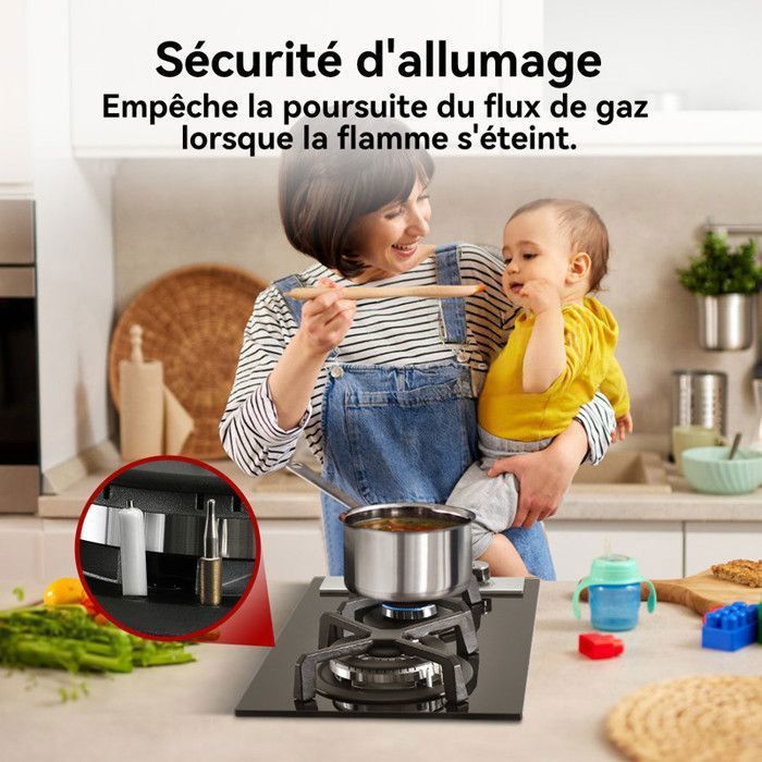 SNDOAS Plaque de Cuisson Gaz 2 Feux, Plaque Gaz avec Panneau en Acier SNDOAS Plaque de Cuisson Gaz 2 Feux, Plaque Gaz avec Panneau en Acier