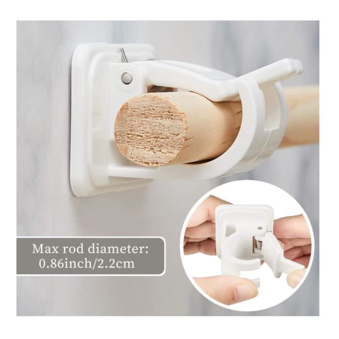 Support de Tringle à Rideau AutoAdhésif Supports de Crochet de Draperie Support de Tige de