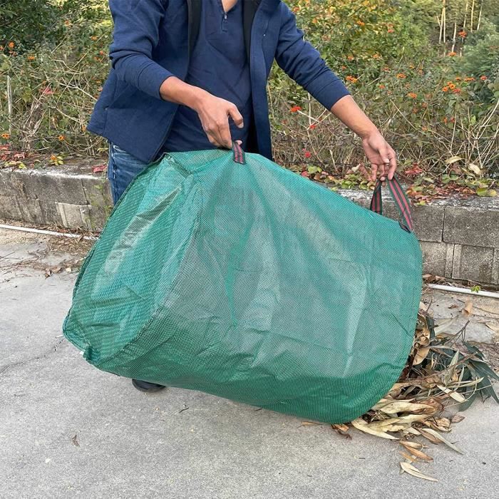 3x 272 litres sac de jardin stable, sac à feuilles