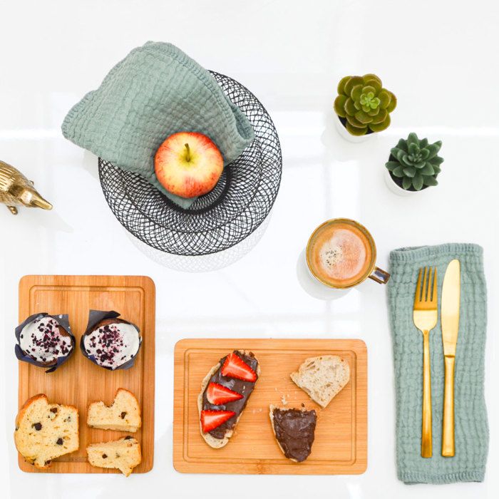 Lot De 5 Planches à Découper En Bois Pour Cuisine, Planche à Découper En Bambou Avec