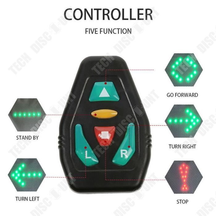 Sac à Dos LED Pour Vélo - Haute Visibilité (Hi Viz) - Autonomie 14h, 3 Modes - Marque LED4 - Neuf Sous Emballage