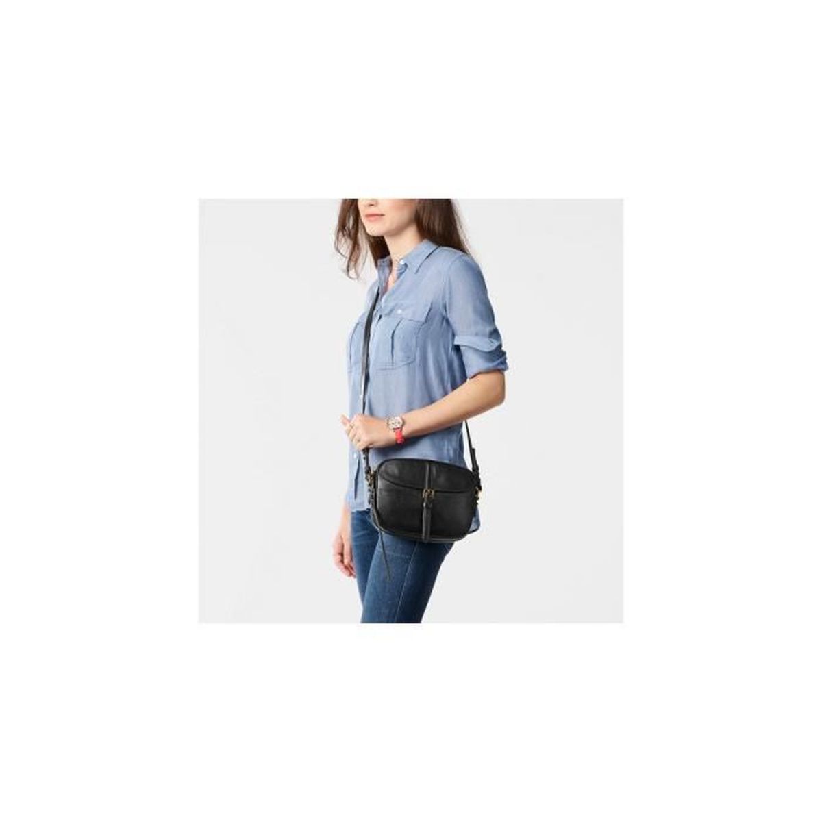 sac fossil porte croise