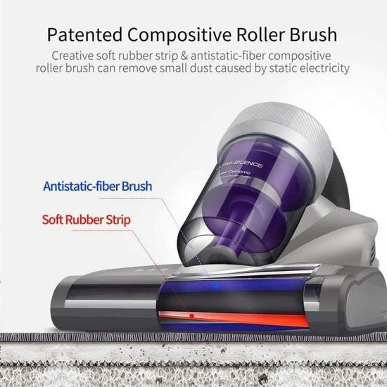Aspirateur Anti-acariens Jimmy JV35 Câble de 5m pour Canapés Tapis Lits et Oreillers 14Kpa 700W avec Lumière UV-C Stérilisante Filtre Hepa Bac à Poussière 500ml