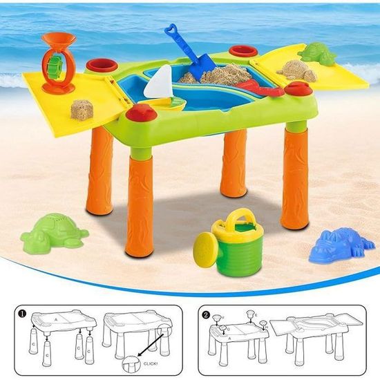 Table Sable et Eau, Table de Jeux d'eau pour Enfant, Table d'activité Bébé, Table d'eau Enfant Exterieur, Jouet de Jeu Sable et Eau - Sport