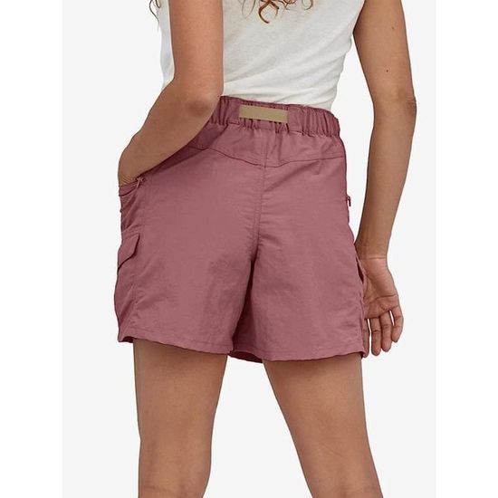 Short D'Été Femme En Lin – Coupe Ajustée, Léger Et Respirant, Taille Élastique Avec Cordon, Poche, Pour Plage, Loisirs, Décontracté