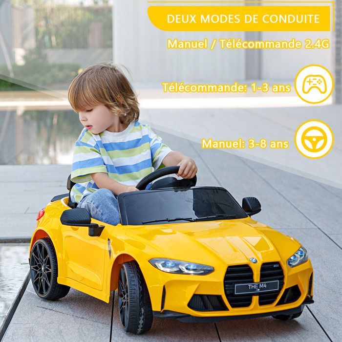 12V 3-GANG VOITURE pour Enfants Électrique avec Télécommande Véhicule