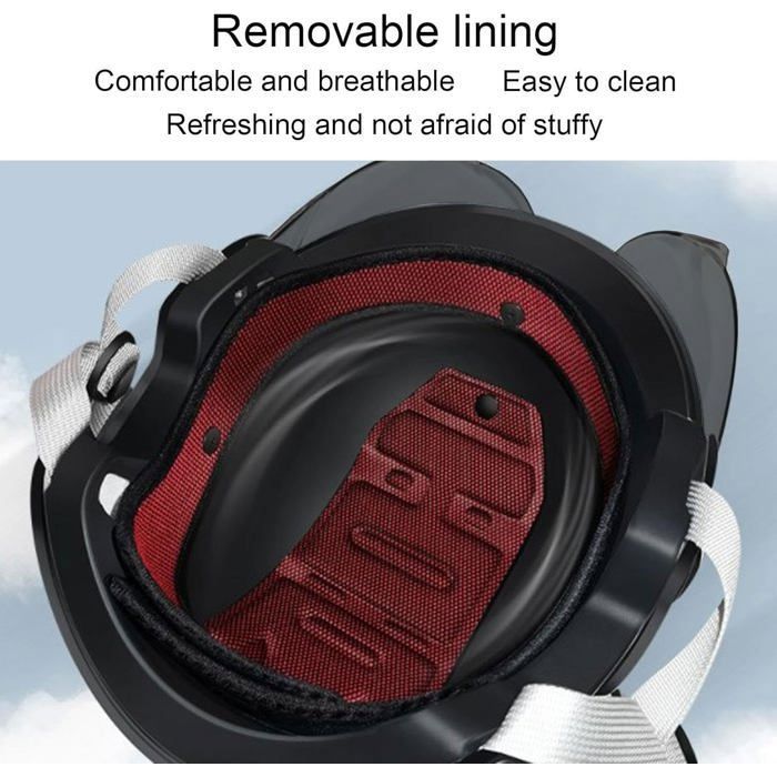 Casque Demi-coque Avec Lunettes – Pour Scooter, Vélo – ABS Anti-choc, Taille Réglable 54-62 Cm – Confortable Et Léger - 10
