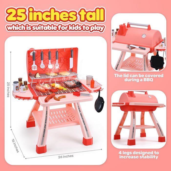 Jeu d'imitation - Enfant - Ensemble Barbecue 27pcs - Matériaux sûrs - Jouet éducatif - Mixte - Jeux - Jouets Jeu d'imitation - Enfant - Ensemble Barbecue 27pcs - Matériaux sûrs - Jouet éducatif - Mixte - Jeux - Jouets