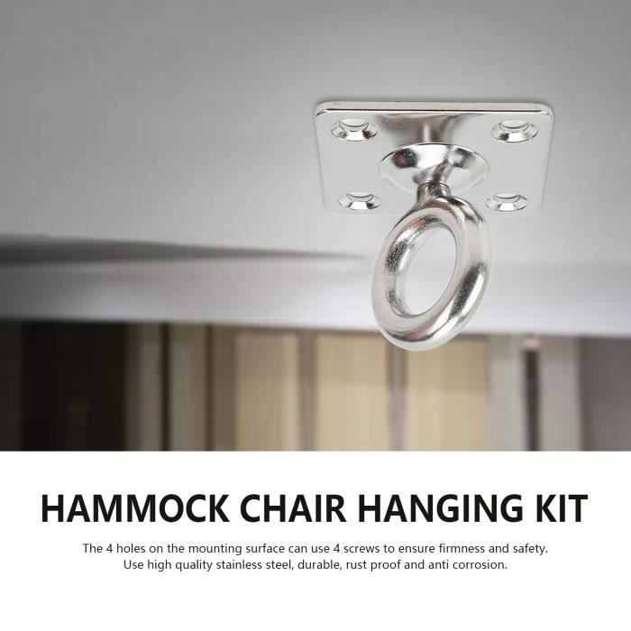 Kit de suspension ultime pour chaise hamac - Plafond en béton et crochet  pour poutre en bois - Cdiscount Bricolage