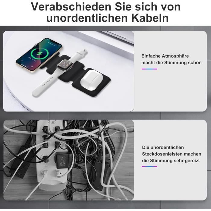 Chargeur Sans Fil Magnétique En Forme De Fauteuil - Support Téléphone/tablette, Charge Rapide, Design Décoratif Pour Bureau - 9
