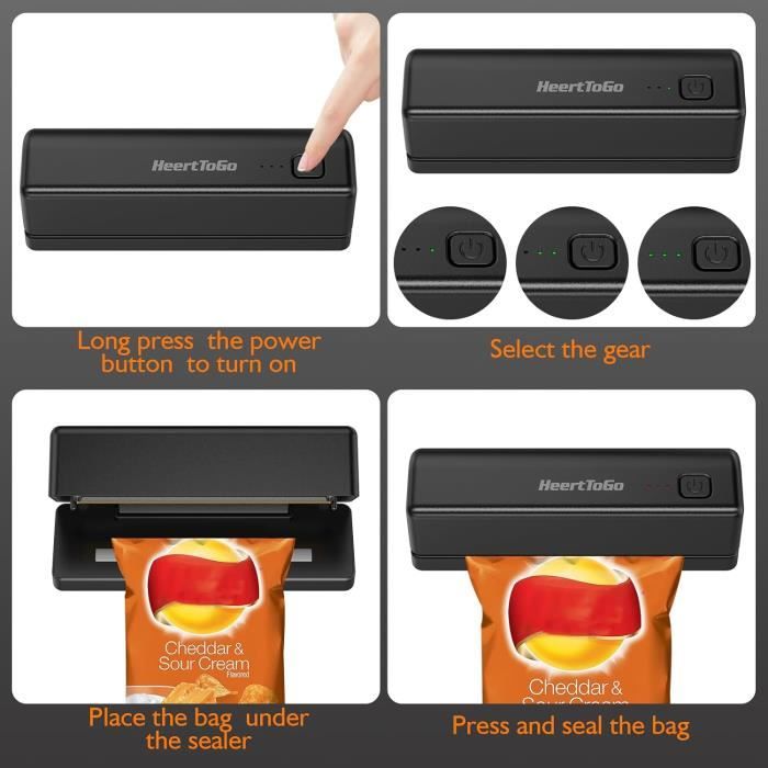 Scelleuse Thermique Portable Comius - 5 Niveaux De Chaleur - Pour Aliments Et Sacs Plastique
