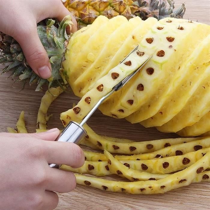 Couteau - Econome,Éplucheur d'ananas créatif en acier Inoxydable, couteau à  ananas facile, coupeur trancheuse pince fruits salade, - Cdiscount Maison