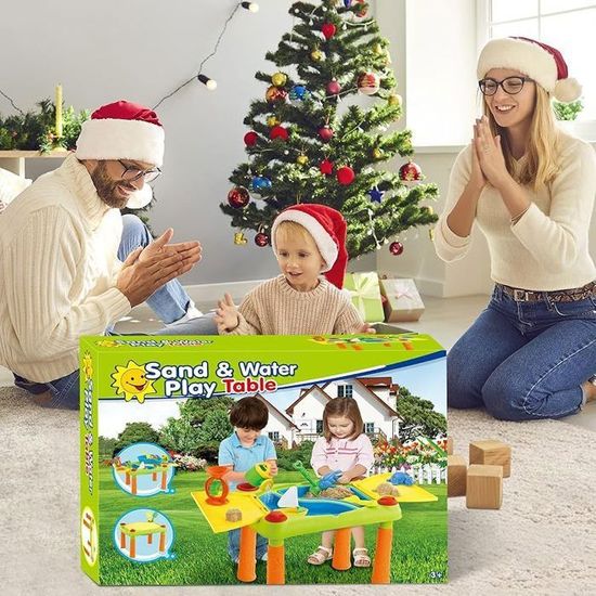 Table d'activité 24 accessoires table sable et eau table eau sable table d'eau exterieur jouet d'été pour enfants filles et garçons