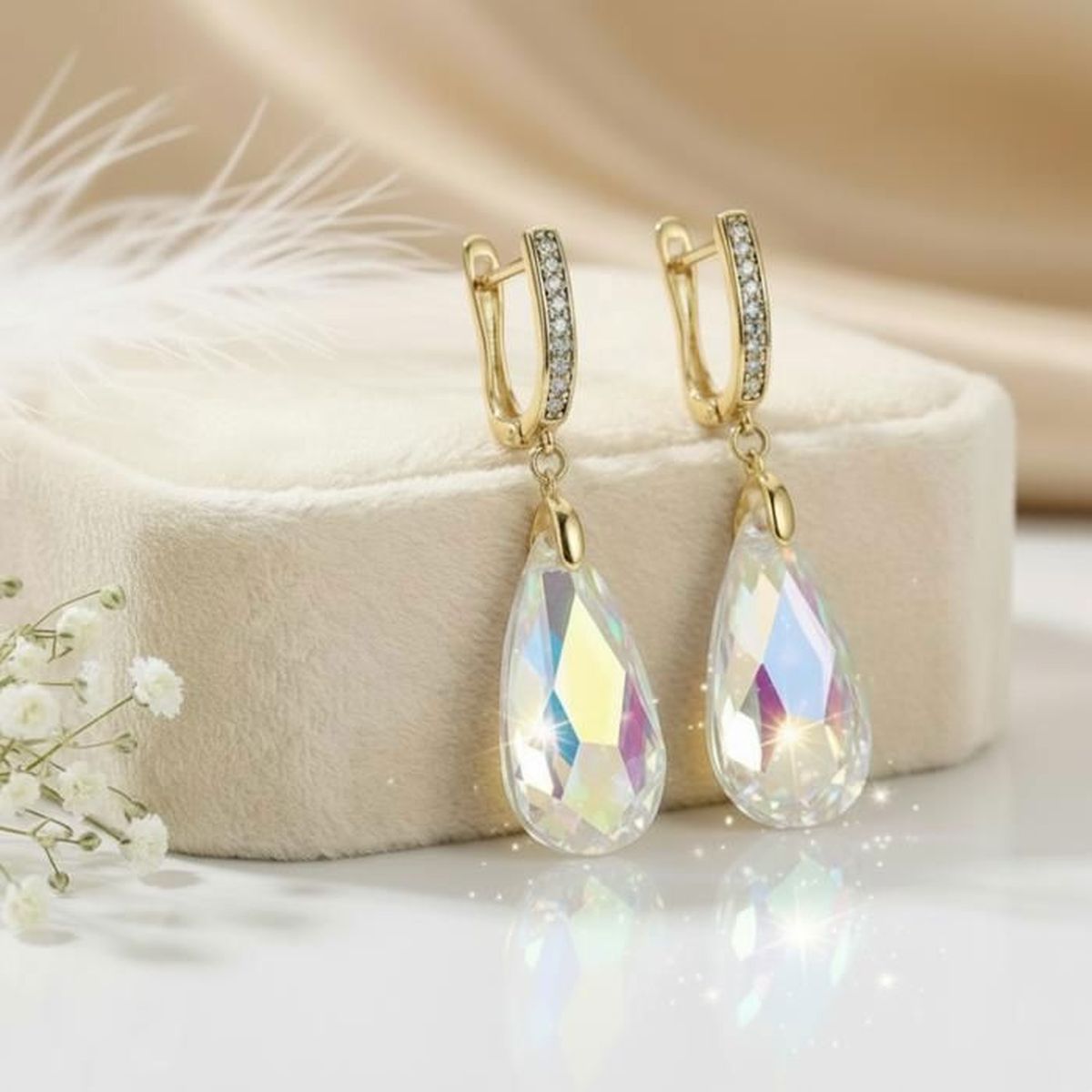 Boucles D'oreilles Puces Perle Grise 10mm Plaqué Or 750 - Neuf Avec étiquettes