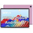 DUODUOGO Tablette 10 Pouces Android 13, 19Go RAM 256Go ROM(TF 1To), GMS Certified, Tablette Tactile, WiFi, Dual Caméra, 6000mAh, Rose